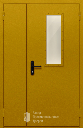 Фото двери «Полуторная со стеклом №25» в Бронницам