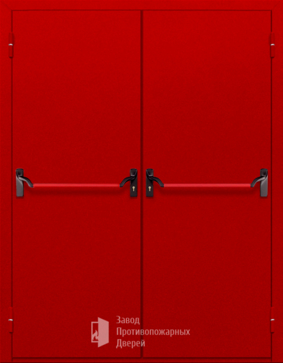 Фото двери «Двупольная глухая с антипаникой (красная)» в Бронницам