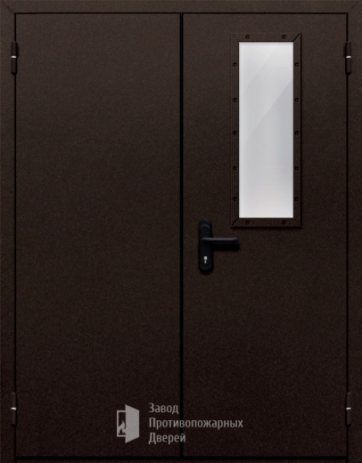 Фото двери «Двупольная со одним стеклом №410» в Бронницам