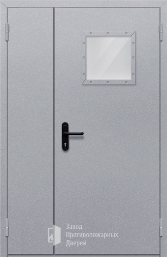 Фото двери «Полуторная со стеклопакетом» в Бронницам