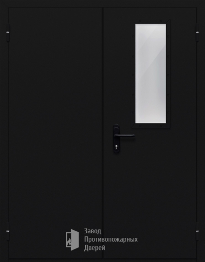 Фото двери «Двупольная со одним стеклом №44» в Бронницам
