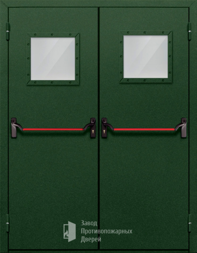 Фото двери «Двупольная со стеклом и антипаникой №59» в Бронницам