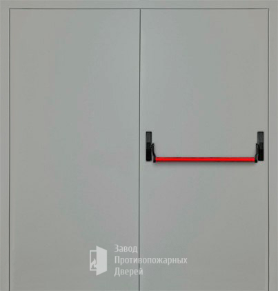 Фото двери «Двупольная глухая с антипаникой (2 створки) EI-30» в Бронницам