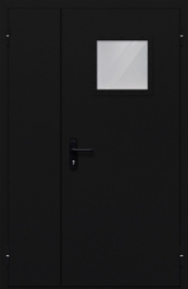 Фото двери «Полуторная со стеклом №84» в Бронницам