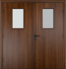 Фото двери «Двупольная МДФ со стеклом EI-30» в Бронницам