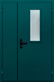 Фото двери «Полуторная со стеклом №26» в Бронницам
