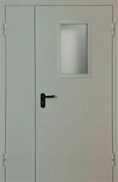 Фото двери «Полуторная со стеклом EI-30» в Бронницам