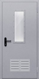 Фото двери «Однопольная со стеклом и решеткой» в Бронницам