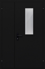 Фото двери «Полуторная со стеклом №24» в Бронницам